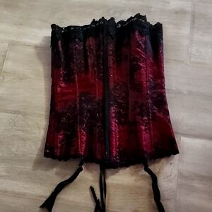 Y2K Black & Red Frederick's of Hollywood Corset